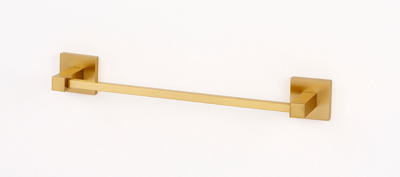 Alno A8420-12-SB: 12" cc Contemporary II Towel Bar - Satin Brass
