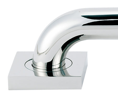 Alno A8424-PB/NL: 3" Contemporary II Mounting Brackets for Grab Bar (pair) - Unlacquered Brass