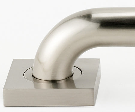 Alno A8424-SN: Contemporary II Grab Bar Mounting Brackets (pair) - Satin Nickel