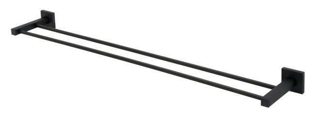 Alno A8425-30-MB: 30" cc Contemporary II Double Towel Bar - Matte Black