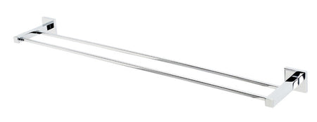 Alno A8425-30-PB/NL: 30" cc Contemporary II Double Towel Bar - Unlacquered Brass