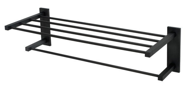 Alno A8426-24-MB: 24" cc Contemporary II Towel Rack - Matte Black