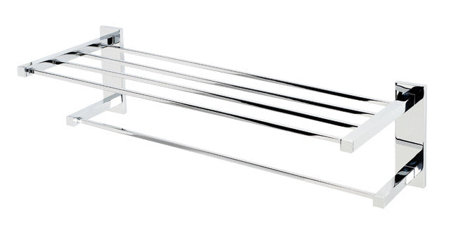 Alno A8426-24-PB/NL: 24" cc Contemporary II Towel Rack - Unlacquered Brass