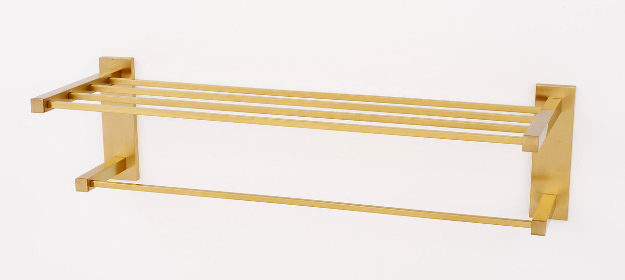 Alno A8426-24-SB: 24" cc Contemporary II Towel Rack - Satin Brass