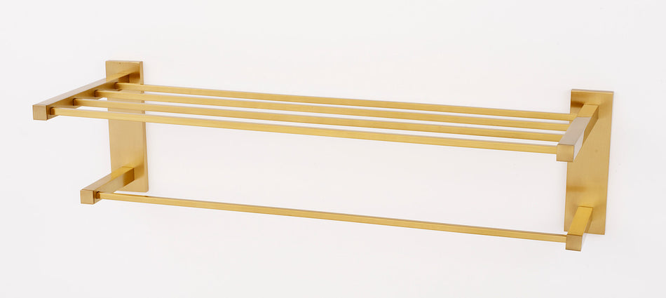 Alno A8426-24-SB: 24" cc Contemporary II Towel Rack - Satin Brass