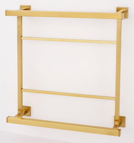 Alno A8428-18-SB: 18" cc Contemporary II Hospitality Rack - Satin Brass