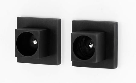 Alno A8446-MB: Contemporary II Shower Rod Mounting Brackets - Matte Black