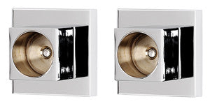 Alno A8446-PB/NL: Contemporary II Shower Rod Mounting Brackets - Unlacquered Brass