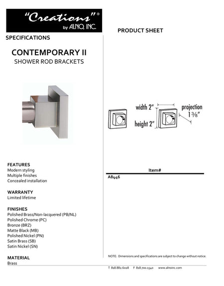 Specificaton Sheet