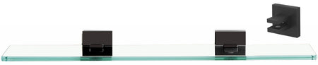 Alno A8450-18-BRZ: 18" Contemporary II Glass Shelf w/Brackets - Bronze