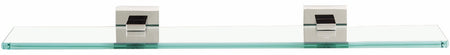 Alno A8450-18-PC: 18" Contemporary II Glass Shelf w/Brackets - Polished Chrome