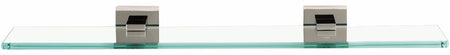 Alno A8450-18-SN: 18" Contemporary II Glass Shelf w/Brackets - Satin Nickel