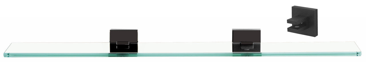 Alno A8450-24-BRZ: 24" Contemporary II Glass Shelf w/Brackets - Bronze