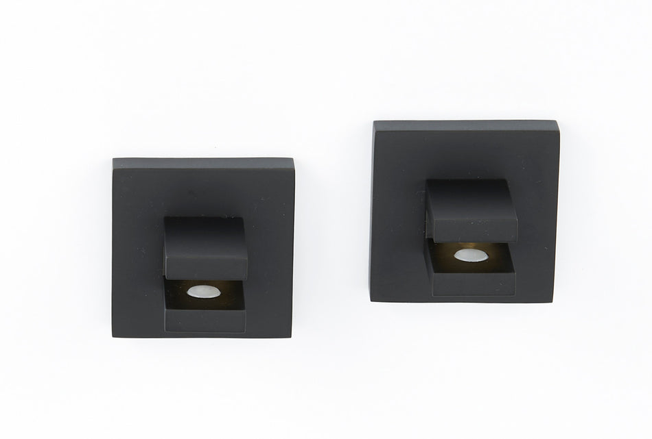 Alno A8450-MB: Contemporary II Glass Shelf Brackets - Matte Black