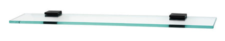 Alno A8455-18-BRZ: 18" Contemporary II Glass Shelf w/Brackets - Bronze
