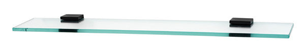 Alno A8455-18-BRZ: 18" Contemporary II Glass Shelf w/Brackets - Bronze