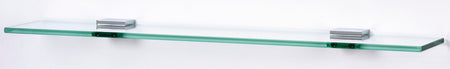 Alno A8455-18-PC: 18" Contemporary II Glass Shelf w/Brackets - Polished Chrome