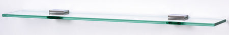 Alno A8455-18-PN: 18" Contemporary II Glass Shelf w/Brackets - Polished Nickel
