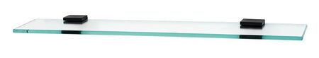 Alno A8455-24-BRZ: 24" Contemporary II Glass Shelf w/Brackets - Bronze