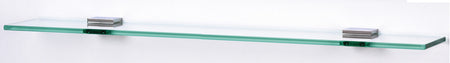 Alno A8455-24-PN: 24" Contemporary II Glass Shelf w/Brackets - Polished Nickel