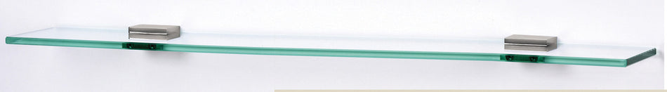 Alno A8455-24-SN: 24" Contemporary II Glass Shelf w/Brackets - Satin Nickel