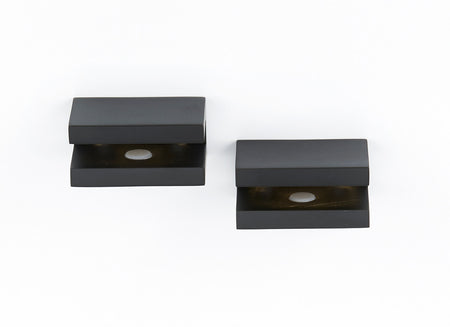 Alno A8455-MB: Contemporary II Shelf Mounting Brackets (pair) - Matte Black