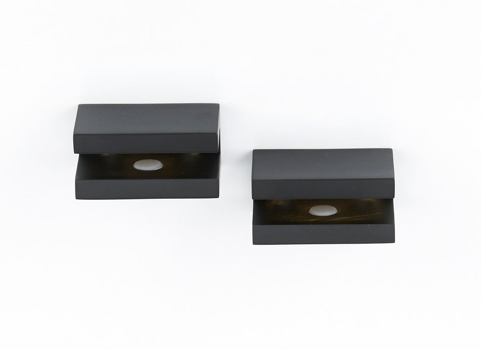 Alno A8455-MB: Contemporary II Shelf Mounting Brackets (pair) - Matte Black