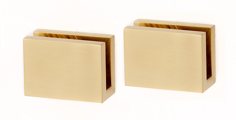 Alno A8455-SB: Contemporary II Shelf Mounting Brackets (pair) - Satin Brass