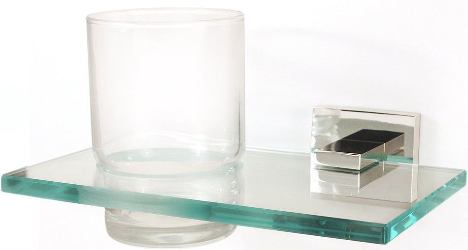 Alno A8470-PB/NL: Contemporary II Tumbler Holder - Unlacquered Brass