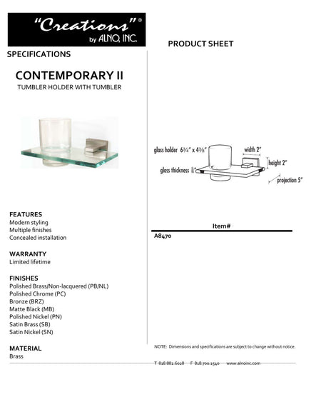 Specificaton Sheet