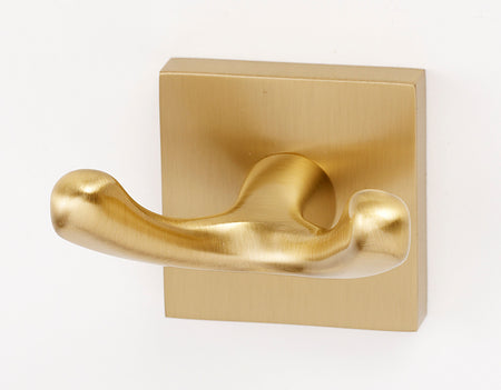 Alno A8484-SB: Contemporary II Double Robe Hook - Satin Brass
