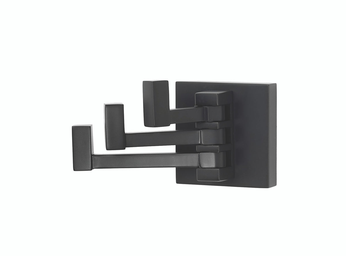 Alno A8485-MB: Contemporary II Swivel Robe Hook - Matte Black