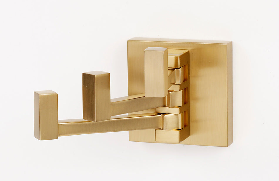 Alno A8485-SB: Contemporary II Swivel Robe Hook - Satin Brass