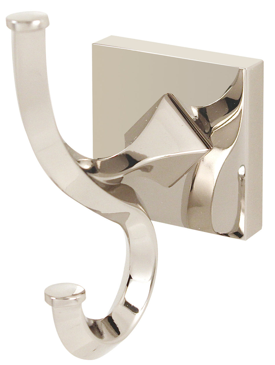 Alno A8499-PN: Contemporary II Double Robe Hook - Polished Nickel