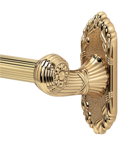 Alno A8520-30-PB: 30" cc Ribbon & Reed Towel Bar - Polished Brass