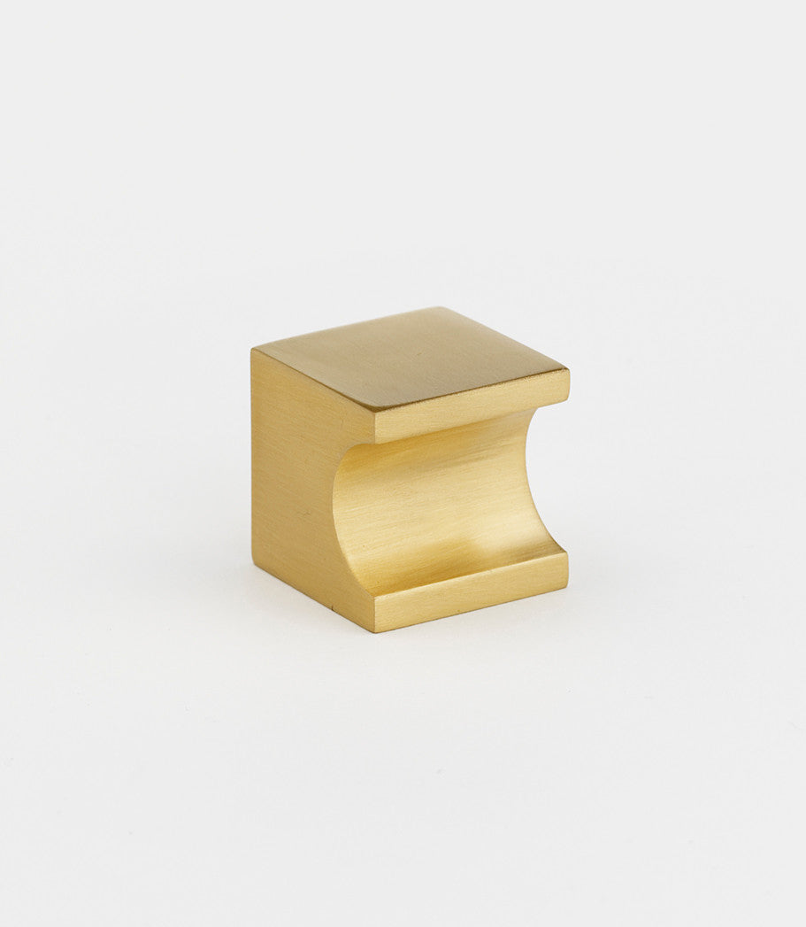 Alno A853-1-SB: 1" Contemporary II Cabinet Knob - Satin Brass
