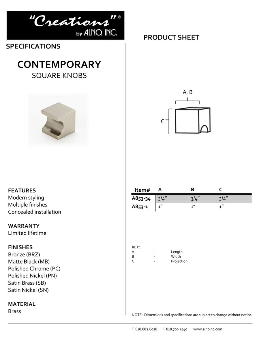 Specificaton Sheet