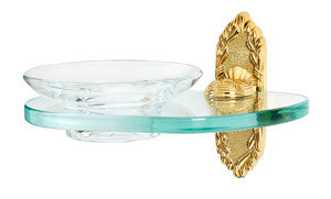 Alno A8530-PB/NL: Ribbon & Reed Soap Holder w/Dish - Unlacquered Brass