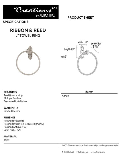 Specificaton Sheet