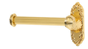 Alno A8566R-PB: Ribbon & Reed Single Post Tissue Holder (right) - Polished Brass