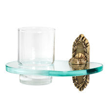 Alno A8570-PA: Ribbon & Reed Tumbler Holder w/Tumbler - Polished Antique