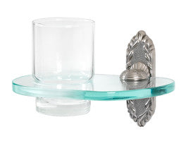 Alno A8570-SN: Ribbon & Reed Tumbler Holder w/Tumbler - Satin Nickel