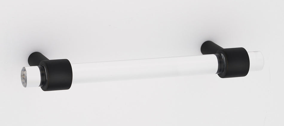 Alno A860-35-MB: 3-1/2" cc Acrylic Contemporary Cabinet Pull - Matte Black