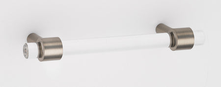 Alno A860-35-SN: 3-1/2" cc Acrylic Contemporary Cabinet Pull - Satin Nickel