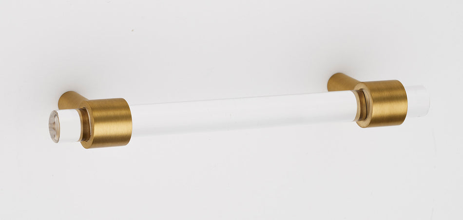 Alno A860-4-SB: 4" cc Acrylic Contemporary Cabinet Pull - Satin Brass