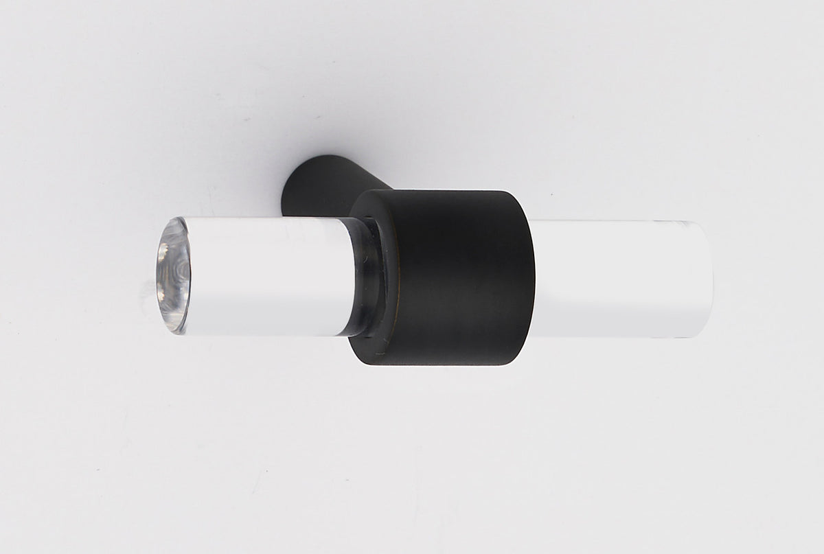 Alno A860-45-MB: 1-3/4" Acrylic Contemporary Cabinet Knob - Matte Black