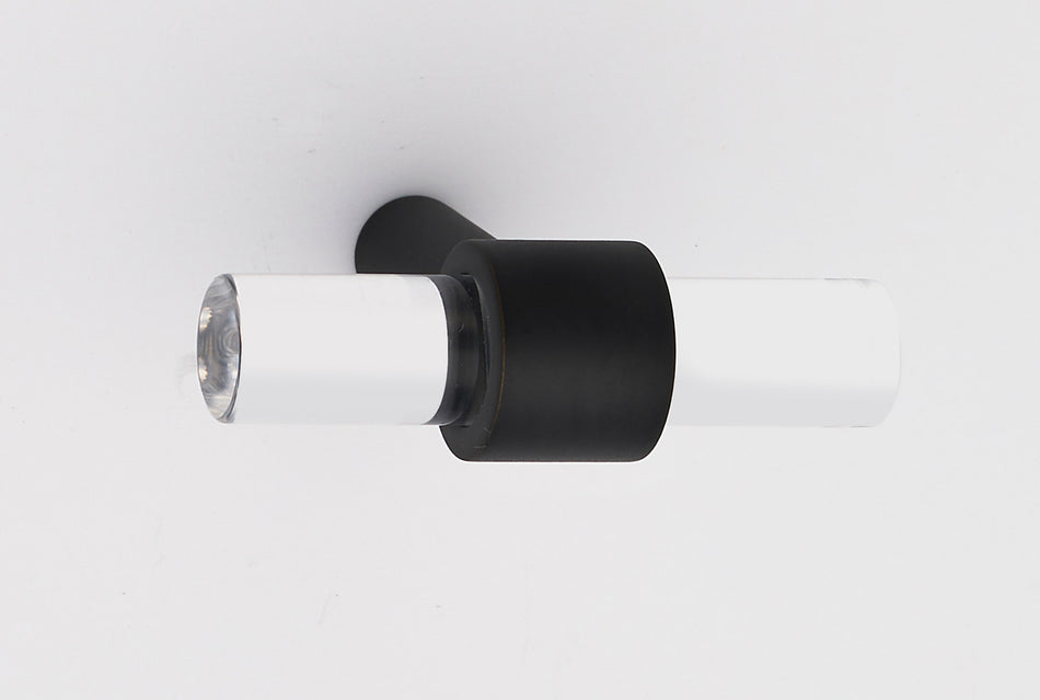 Alno A860-45-MB: 1-3/4" Acrylic Contemporary Cabinet Knob - Matte Black