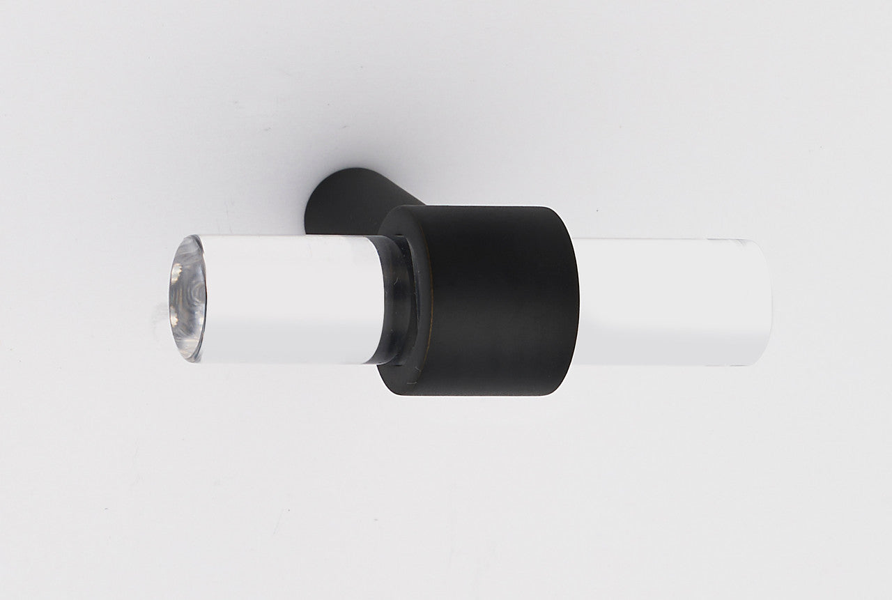 Alno A860-45-MB: 1-3/4" Acrylic Contemporary Cabinet Knob - Matte Black