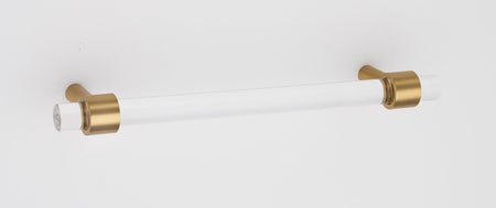 Alno A860-8-SB: 8" cc Acrylic Contemporary Cabinet Pull - Satin Brass