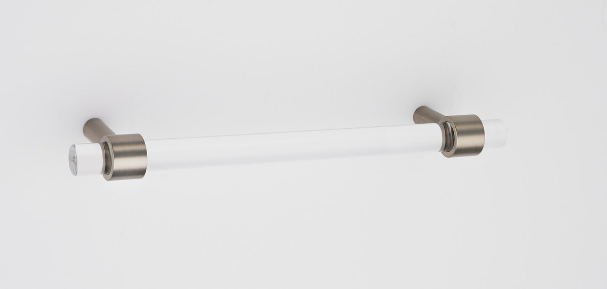 Alno A860-8-SN: 8" cc Acrylic Contemporary Cabinet Pull - Satin Nickel